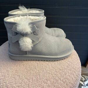 Koolaburra by Ugg Victoria Mini Booties, Gray, Women’s 6, Kids 4.5